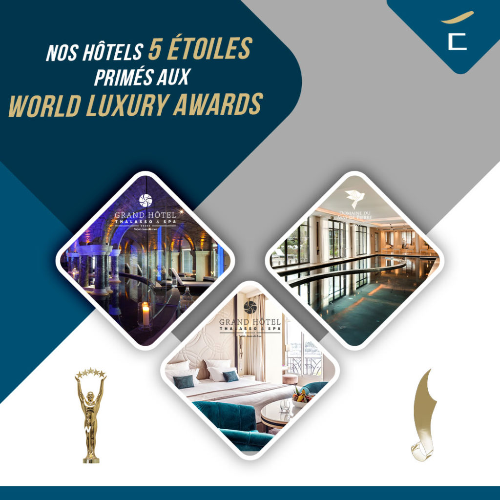Les hôtels du Groupe Elancia, récompensés aux World Luxury Awards