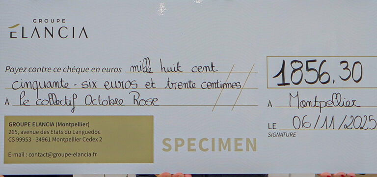 Remise de chèque au profit de l&rsquo;ICM de Montpellier